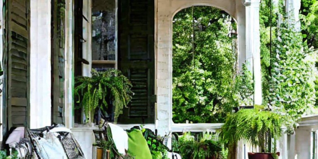 How to design a porch with greenery for different seasons