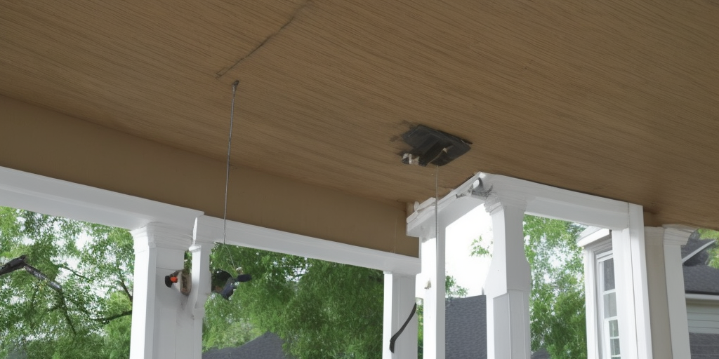 How to fix a porch ceiling without removing it