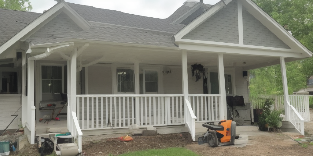How to level a porch that has settled