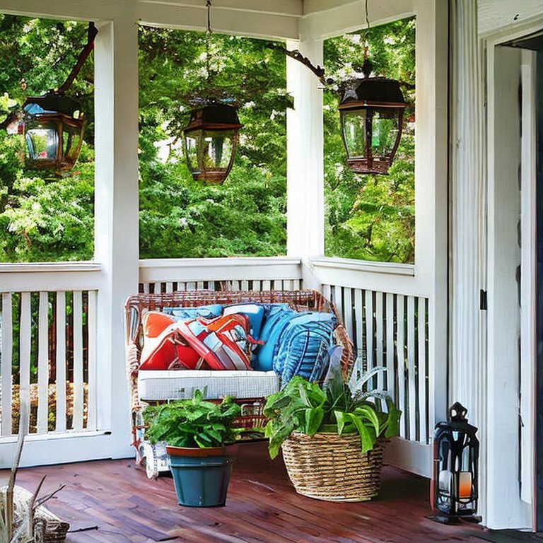 What are some tips for maintaining a clutter-free porch