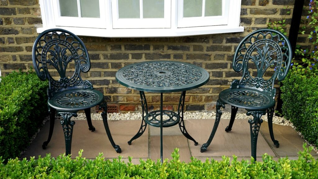 What is the durability of acrylic paint on outdoor furniture